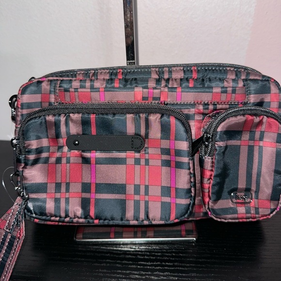 lug Handbags - Lug Switcheroo Crossbody Bag NWT Black & Berry Plaid